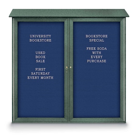 United Visual Products Indoor Enclosed Combo Board, 48"x36", Satin Frame/White Porc & Cloud UVCB4836-WHTPORC-CLOUD